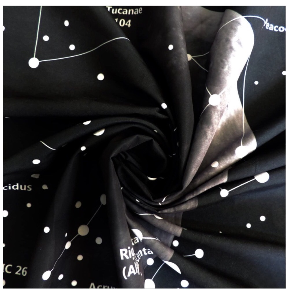 Constellation Names Galaxy/Starry Night Retro Universe Space Black/WhiteTapestry - Picture 4 of 5